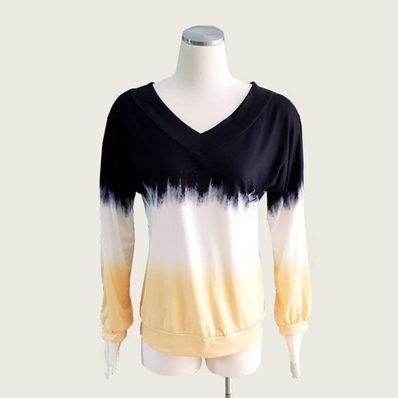 ** Ombre Double V Top - Picture 2 of 9